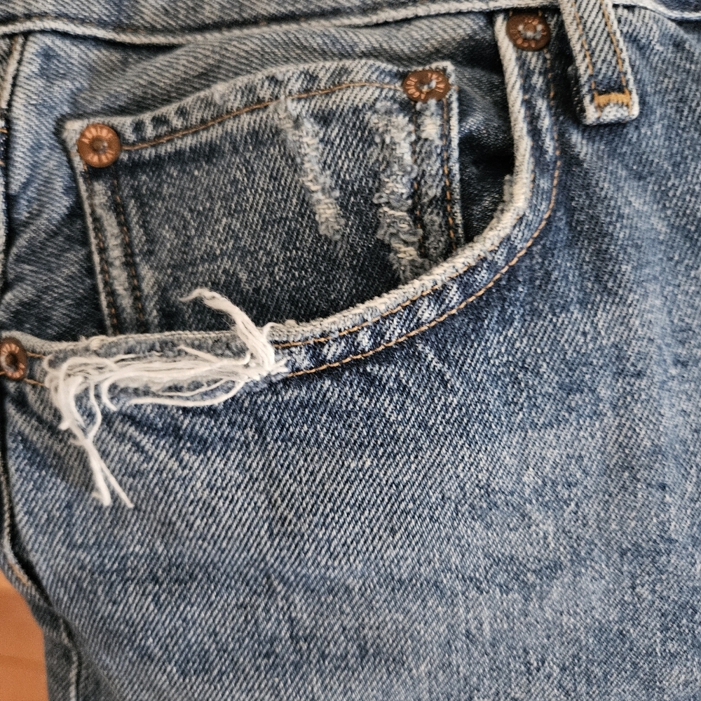 Agolde Classic Blue Denim Jeans - Picture 7 of 12